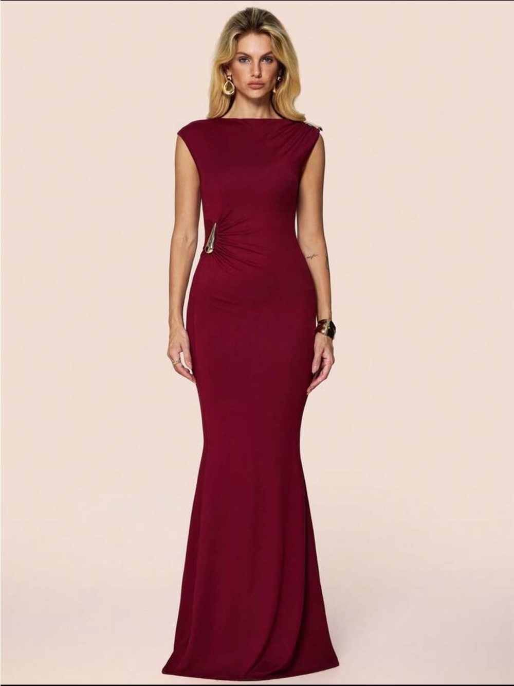 Sleeveless Burgundy Evening Dress NEW 🏷️